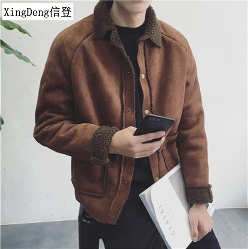 XingDeng 80s Warm Thick Jacket Men Coat Cotton-Padded Outwear Mens Coats Winter fashion Jackets Clothes plus size 3Xl