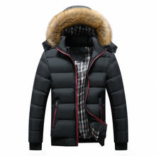 Load image into Gallery viewer, Hot Sell Winter Men&#39;s Coats Male Parkas Thick Hooded Fur Collar Parka Men Fleece Jackets Warm Outwear Male Overcoats 5XL 6XL 7XL