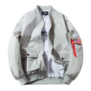 Large Size Men's Bomber Jacket Men Air Pilot Casual Jackets Yokosuka Clothing Fashion Coats Male Hip Hop Flight Outerwear ,GA372