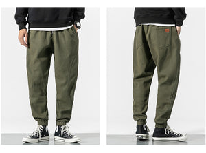 2019 Winter Bib Overall Men Jogger Pants Warm High Street Casual Pants Cargo Hip Hop Trousers Teenage Wool Sweatpants Brushed