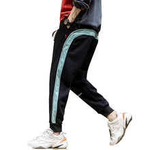 Load image into Gallery viewer, Autumn and winter m-6xl Japanese men&#39;s large splicing pure cotton fleece Harlem Sweatpants
