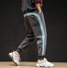 Load image into Gallery viewer, Autumn and winter m-6xl Japanese men&#39;s large splicing pure cotton fleece Harlem Sweatpants