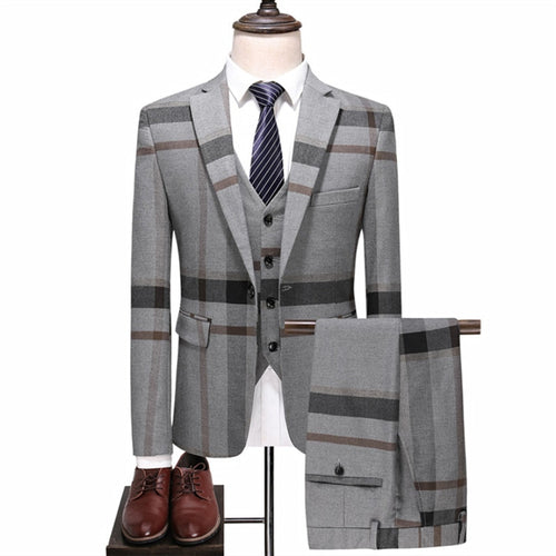 2019 New suit 3 piece set (jacket + vest + pants) business high-end custom British style child fashion Plus size suits