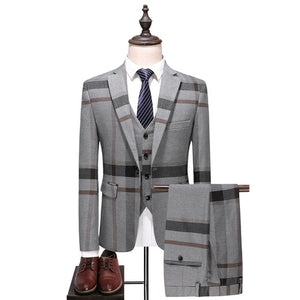 2019 New suit 3 piece set (jacket + vest + pants) business high-end custom British style child fashion Plus size suits