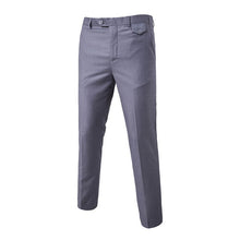 Load image into Gallery viewer, HEFLASHOR 2019 New Autumn Men Fashion Cotton Solid Color Business Suit Pants / Men Groom Wedding Dress Suit Pants Mens Trousers