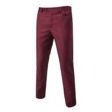 Load image into Gallery viewer, HEFLASHOR 2019 New Autumn Men Fashion Cotton Solid Color Business Suit Pants / Men Groom Wedding Dress Suit Pants Mens Trousers