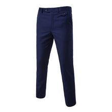 Load image into Gallery viewer, HEFLASHOR 2019 New Autumn Men Fashion Cotton Solid Color Business Suit Pants / Men Groom Wedding Dress Suit Pants Mens Trousers
