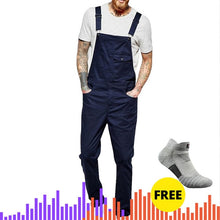 Load image into Gallery viewer, Adisputent Men Casual Loose Fit Pants Cargo Bib Overalls Multi Pocket Trousers Jumpsuits Male Spring Autumn Solid Slim Fit
