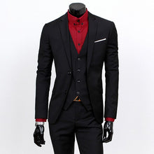 Load image into Gallery viewer, New 3pcs Wedding Suits for Men Three-piece Suit Slim Korean Casual Suit Business Dress Groom Wedding Dress Groomsmen Clothes