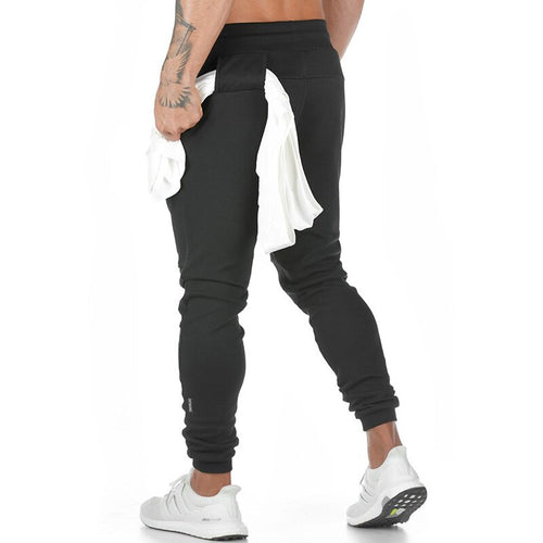 Brand muscle mens Sweatpants fitness training jogger sport Sweatpants Fashion streetwear pants men Elastic waist trousers