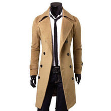 Load image into Gallery viewer, Fashion Men&#39;s Trench Coat Warm Thicken Jacket Woolen Peacoat Long Overcoat Tops