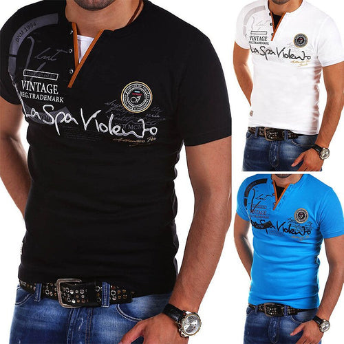brand locomotive wind POLO shirt casual fashion personality Slim short-sleeved letter printing POLO shirt 5color Plus size S-3XL