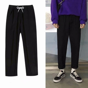 2019 Men Multi-pocket Elastic Waist Design Harem Pant Street Punk Hip Hop Red Casual Trousers Joggers HKJ1