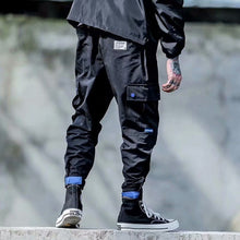 Load image into Gallery viewer, 2019 Men Multi-pocket Elastic Waist Design Harem Pant Street Punk Hip Hop Red Casual Trousers Joggers HKJ1