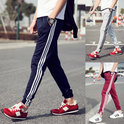 Men Pants Casual Striped Pants Male Plus Size Autumn Winter Straight Man Trousers Fashion Breathable Fitness Clothing Sweatpants