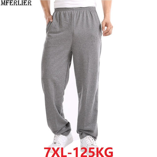 men simple cheap sports pants big size 7XL 8XL man summer black elasticity pants casual mens home pants Straight Trousers cotton