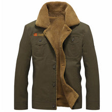 Load image into Gallery viewer, Winter Jacket Men Military Outerwear Tactical Air Force Pilot Bomber Jackets Mens Fur Collar jeans Coats 5XL jaqueta masculino