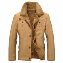 Load image into Gallery viewer, Winter Jacket Men Military Outerwear Tactical Air Force Pilot Bomber Jackets Mens Fur Collar jeans Coats 5XL jaqueta masculino