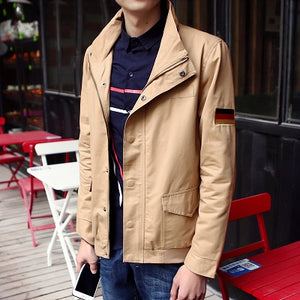 New 2018 autumn military style fashion german flag embroidery single-breasted jacket men chaqueta hombre men's clothing /JK35