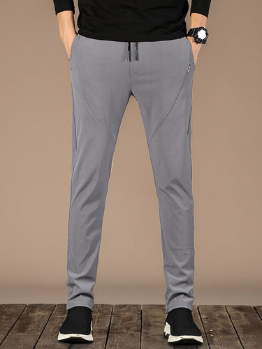 Summer Thin Men's Casual Pants Korean-style Slim Fit Straight-Cut Pants Viscose Fibre Quick-Dry Athletic Pants Stylish Versatile