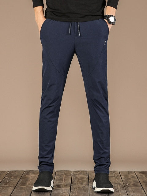 Summer Thin Men's Casual Pants Korean-style Slim Fit Straight-Cut Pants Viscose Fibre Quick-Dry Athletic Pants Stylish Versatile