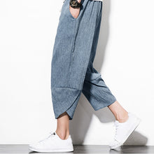 Load image into Gallery viewer, Plus Size Cotton Linen Harem Pants Men Jogger Pants 2019 Male Casual Summer Track Pants Trousers