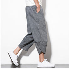 Load image into Gallery viewer, Plus Size Cotton Linen Harem Pants Men Jogger Pants 2019 Male Casual Summer Track Pants Trousers
