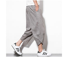 Load image into Gallery viewer, Plus Size Cotton Linen Harem Pants Men Jogger Pants 2019 Male Casual Summer Track Pants Trousers