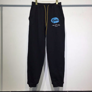 Latest High Quality RHUDE Sweatpants riri zipper Fashion Men Women Hip Hop Drawstring Leisure Trousers Cotton RHUDE Pants