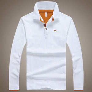 2019 New men embroidery harmont Long-sleeve Polo Shirt Plus 6 Colors Casual Turn-down Collar Polo Good Quality Polo Shirt blaine