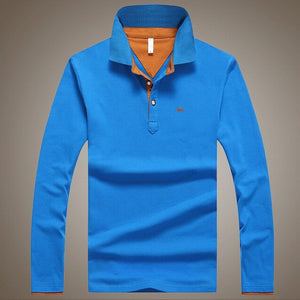 2019 New men embroidery harmont Long-sleeve Polo Shirt Plus 6 Colors Casual Turn-down Collar Polo Good Quality Polo Shirt blaine