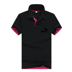 2019 brand new fashion men's printing Polo shirt lapel short sleeve fitness men's polo shirt custom white black gray navy