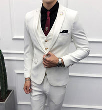 Load image into Gallery viewer, Orange 3PC Suit Men Brand New Slim Fit Business Formal Wear Tuxedo High Quality Wedding Dress Mens Suits Casual Costum Made