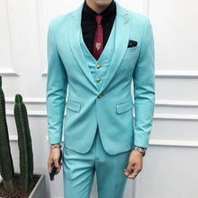 Load image into Gallery viewer, Orange 3PC Suit Men Brand New Slim Fit Business Formal Wear Tuxedo High Quality Wedding Dress Mens Suits Casual Costum Made