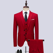 Load image into Gallery viewer, (Blazer+Pants+Vest) Classic Men Suits Slim Fit Gray Wedding Groom Men Suit Tuxedo Gentlemen Costume Mariage Homme M-6XL