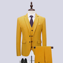 Load image into Gallery viewer, (Blazer+Pants+Vest) Classic Men Suits Slim Fit Gray Wedding Groom Men Suit Tuxedo Gentlemen Costume Mariage Homme M-6XL