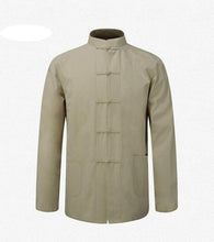 Load image into Gallery viewer, New Male Cotton Shirt Traditional Chinese Men Coat Clothing Kung Fu Tai Chi Uniform Autumn Spring Long Sleeve Jacket for Man