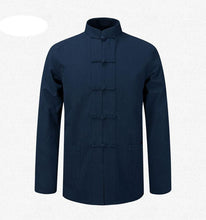 Load image into Gallery viewer, New Male Cotton Shirt Traditional Chinese Men Coat Clothing Kung Fu Tai Chi Uniform Autumn Spring Long Sleeve Jacket for Man