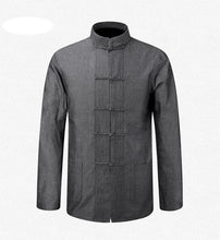 Load image into Gallery viewer, New Male Cotton Shirt Traditional Chinese Men Coat Clothing Kung Fu Tai Chi Uniform Autumn Spring Long Sleeve Jacket for Man