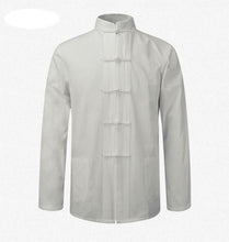 Load image into Gallery viewer, New Male Cotton Shirt Traditional Chinese Men Coat Clothing Kung Fu Tai Chi Uniform Autumn Spring Long Sleeve Jacket for Man