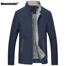 Load image into Gallery viewer, Mountainskin New Spring Autumn Men&#39;s Jackets Casual Coats Solid Color Mens Brand Clothing Stand Collar Male Bomber Jackets SA442
