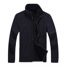 Load image into Gallery viewer, Mens Softshell Fleece Casual Jackets Men Warm Thermal Coats Solid Thickened Brand Clothing Winter fashion plus velvet jacket