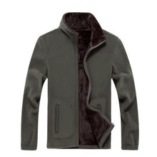 Load image into Gallery viewer, Mens Softshell Fleece Casual Jackets Men Warm Thermal Coats Solid Thickened Brand Clothing Winter fashion plus velvet jacket