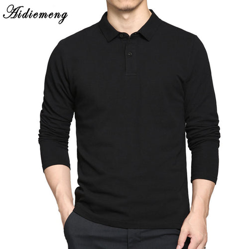 Polo Shirts Men 2018 Autumn Breathable Cotton Polo Shirts Men Long Sleeve Casual Camiseta Masculinas Plus Size Polos Sweatshirt