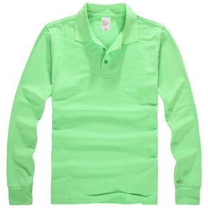 Polo Shirts Men 2018 Autumn Breathable Cotton Polo Shirts Men Long Sleeve Casual Camiseta Masculinas Plus Size Polos Sweatshirt