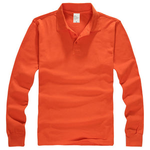 Polo Shirts Men 2018 Autumn Breathable Cotton Polo Shirts Men Long Sleeve Casual Camiseta Masculinas Plus Size Polos Sweatshirt