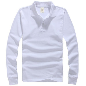 Polo Shirts Men 2018 Autumn Breathable Cotton Polo Shirts Men Long Sleeve Casual Camiseta Masculinas Plus Size Polos Sweatshirt