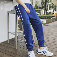 Load image into Gallery viewer, Loldeal Men Casual Pants Colored Spliced Side Stripe  Printing Stretchy Trousers Sweatpants Harem Casual Pants Loose Fit Unisex