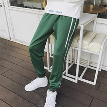 Load image into Gallery viewer, Loldeal Men Casual Pants Colored Spliced Side Stripe  Printing Stretchy Trousers Sweatpants Harem Casual Pants Loose Fit Unisex