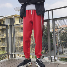 Load image into Gallery viewer, Loldeal Men Casual Pants Colored Spliced Side Stripe  Printing Stretchy Trousers Sweatpants Harem Casual Pants Loose Fit Unisex